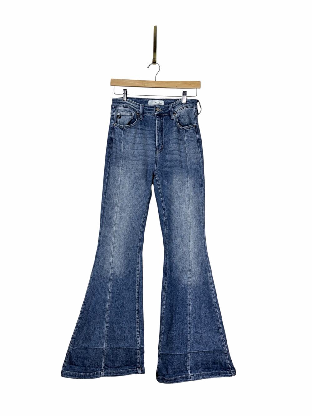 KanCan Amayah High Rise Super Flare Jeans Size 11 Medium Wash Festival